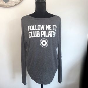 Club Pilates Long Sleeve Shirt, size Medium